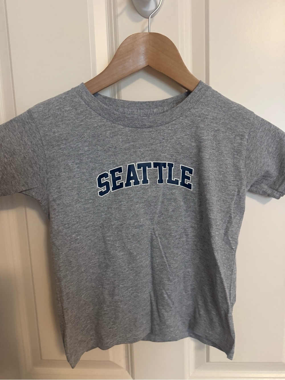 Gildan Gray Tee with Navy SEATTLE Graphic